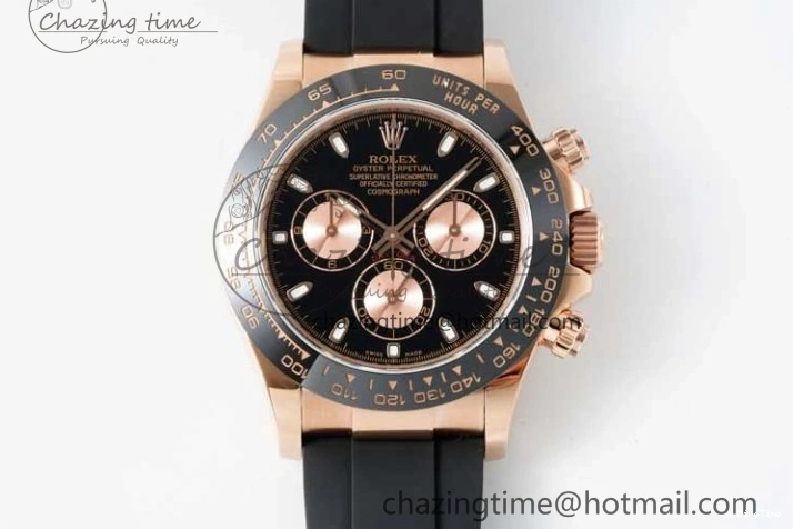 MiroTime 0506 Stretchable Daytona 116515 QF 1:1 Best Edition Black RG Dial on Oysterflex Rubber Strap SA 2273